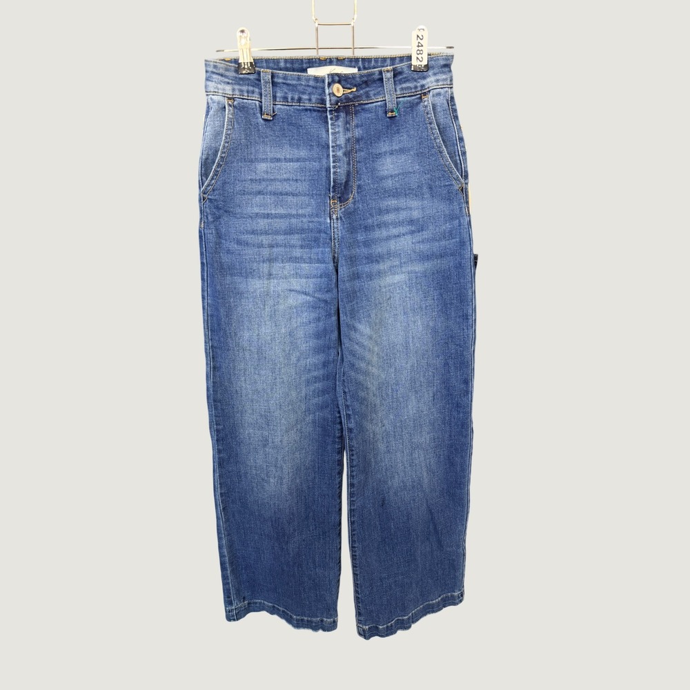 KanCan Wide Leg Jeans Womens 24 Blue High Rise KC7127M Stretch Denim